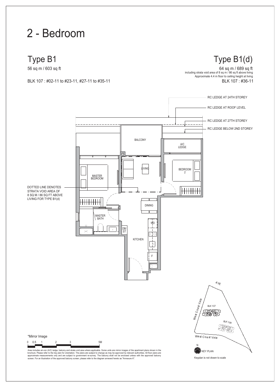 2-Bedroom · Type B1 · 603 sqft
