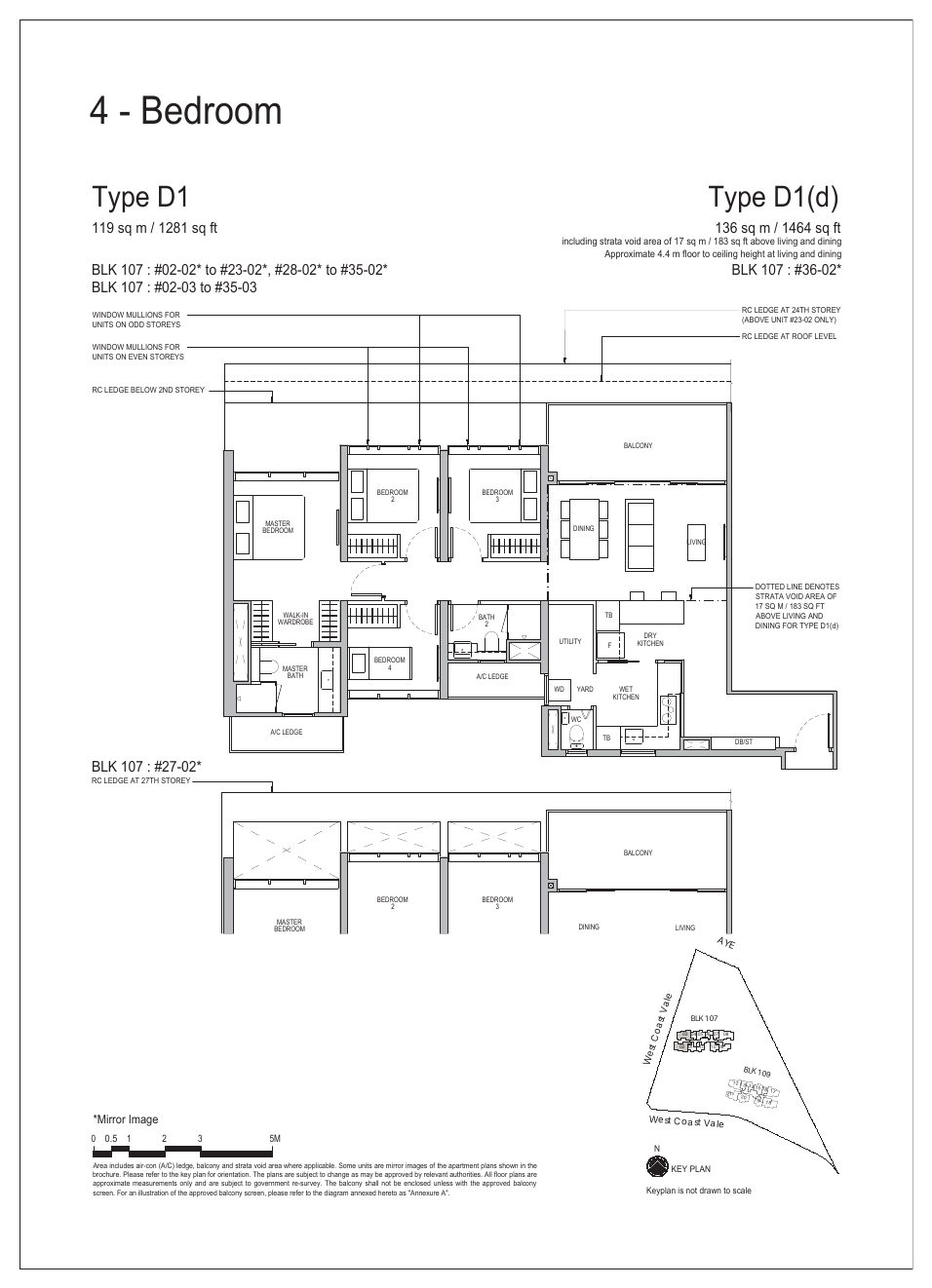 4-Bedroom · Type D1 · 1,281 sqft