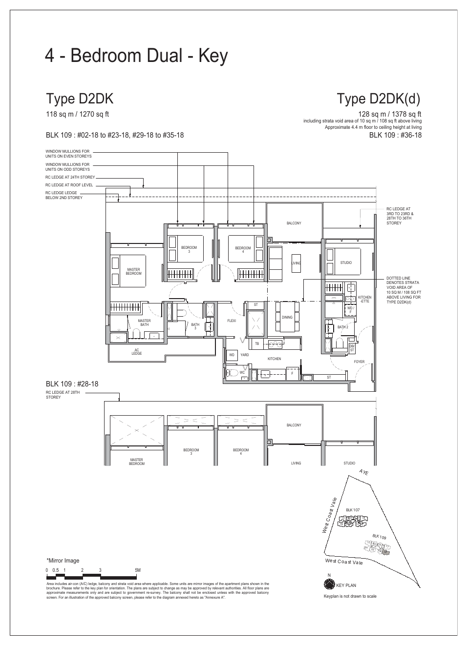 4-Bedroom Dual-Key · Type D2DK · 1,270 sqft